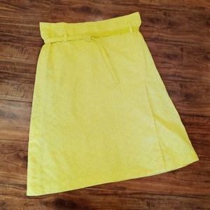 Express Design Studios Belted A-Line Circular Eyelet Skirt, 6